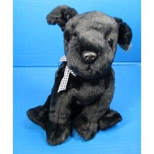 VTG TY Beanie Buddy LUKE Black Lab Dog 10" Plush Stuffed Animal Toy 2001 W/Tag